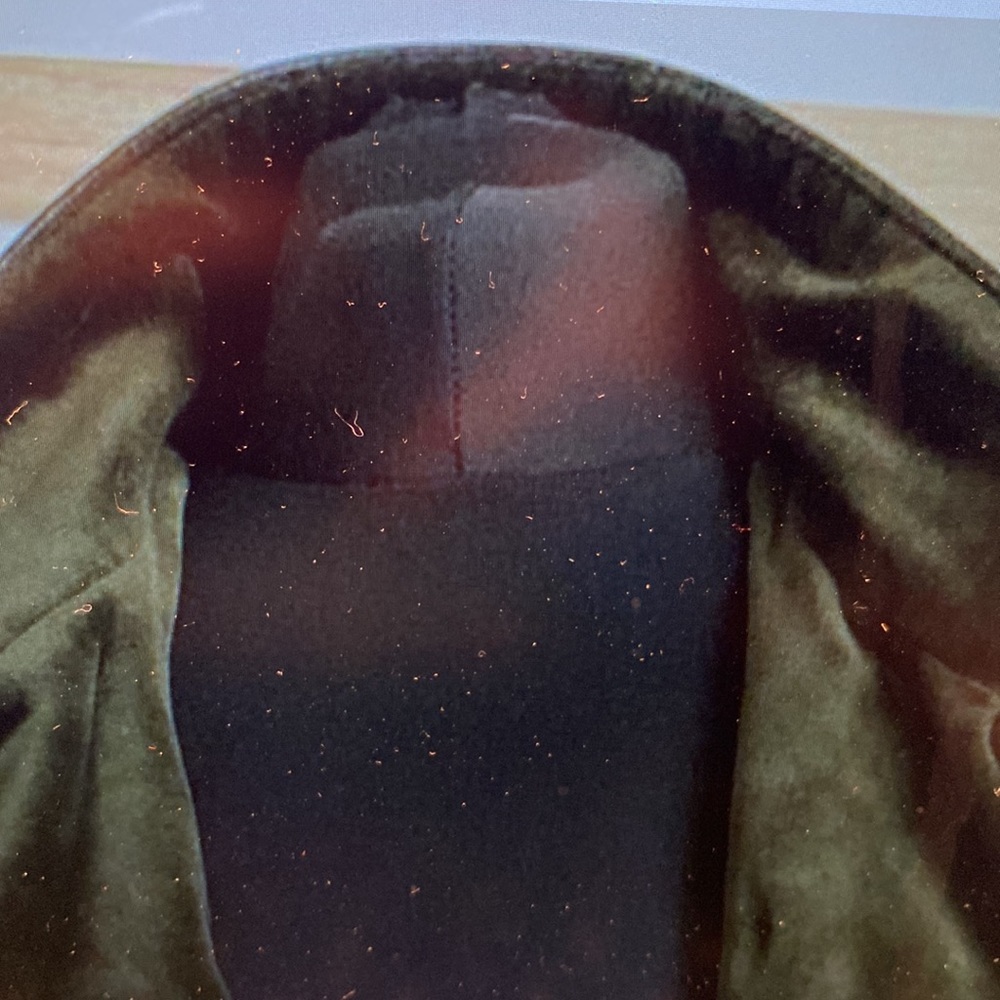 Zara Woman Vintage Cotton Velvet Style Jacket Coat in as army khaki color - Picture 9 of 12